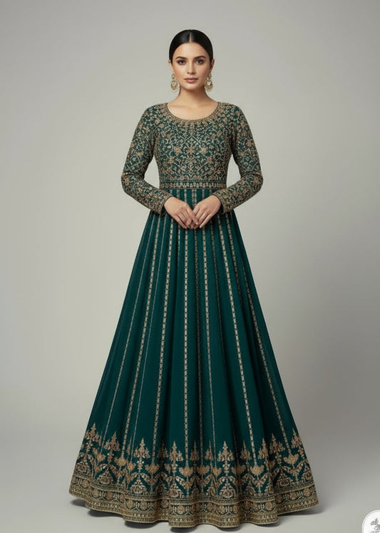 Designer Georgette Suit with Codding Sequence Embroidery & Dupatta