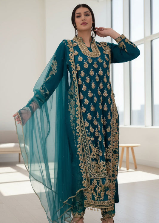 Designer Heavy Faux Georgette Suit