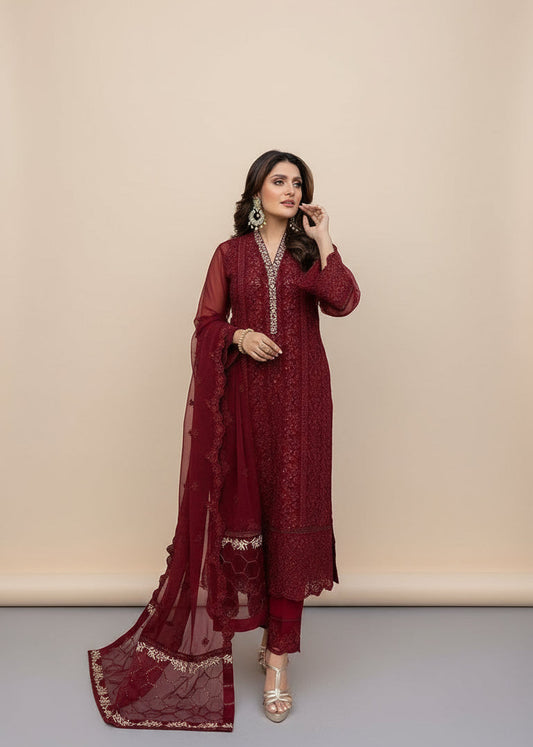 Premium Faux Georgette Designer Outfit with Elegant Embroidery